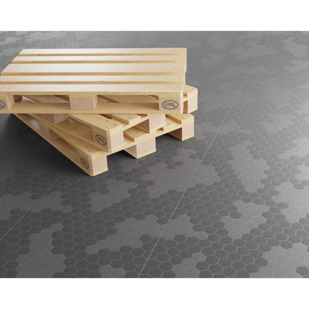 INTEC Lot de 6 Dalles de sol Clipsables Grises 116x76x3 cm Rectangulaire Polypropylène Revêtement de Sol Modulable 4.61m2 INTEC