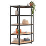 Voir la diapositive 4 : VIDAXL Etagere a 5 niveaux 3 pcs Gris Acier et bois ingenierie