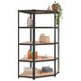 Voir la diapositive 4 : VIDAXL Etagere a 5 niveaux 3 pcs Gris Acier et bois ingenierie