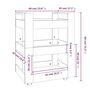 Voir la diapositive 6 : VIDAXL Chariot de cuisine Blanc 60x45x80 cm Bois d'ingenierie