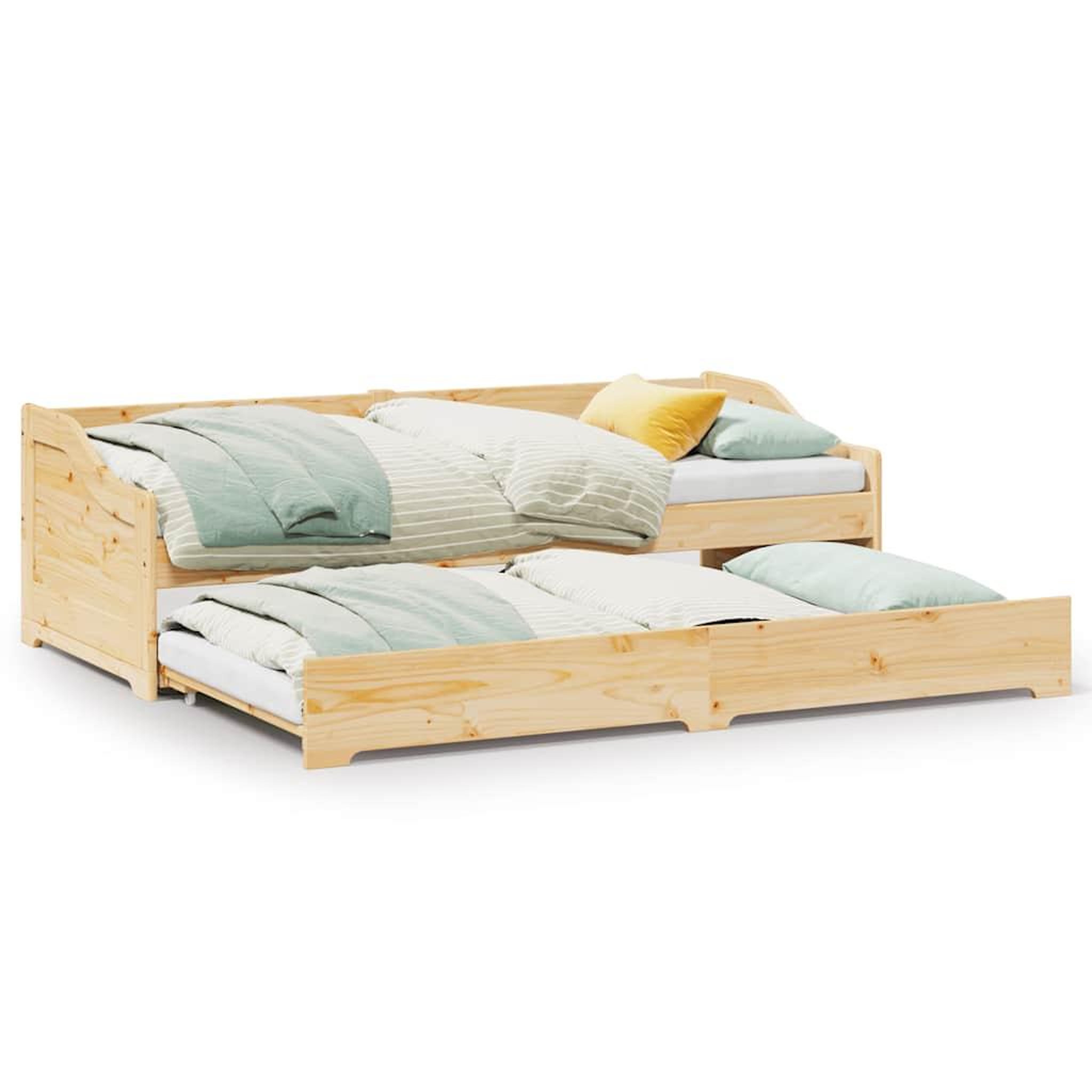 Voir la diapositive 2 : VIDAXL Lit de jour avec gigogne sans matelas IRUN 90x200 cm