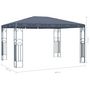 Voir la diapositive 6 : VIDAXL Tonnelle 400 x 300 cm Anthracite