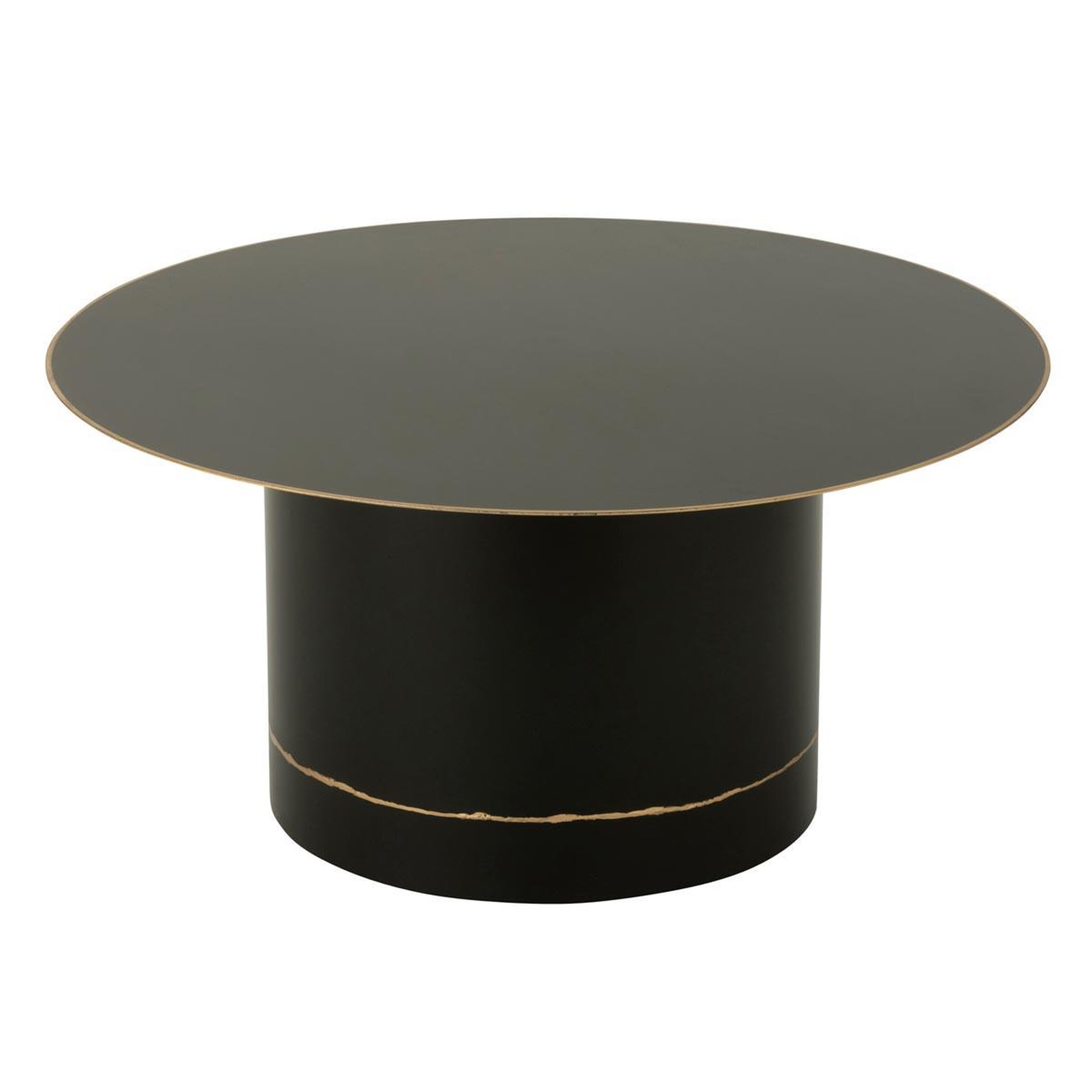 J-LINE Table basse en métal  border  80cm noir