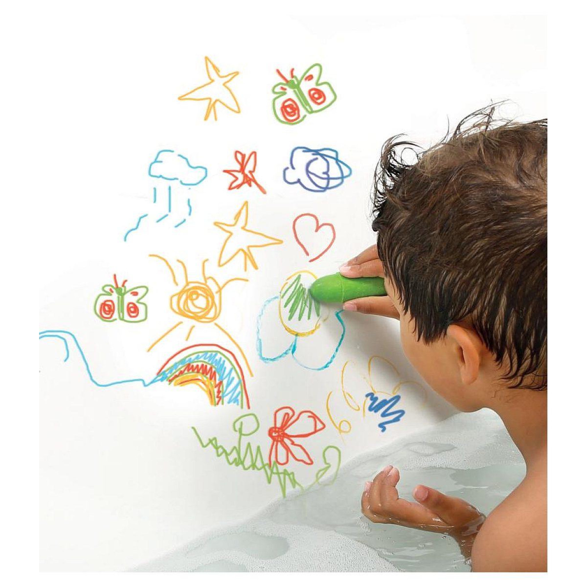 Voir la diapositive 4 : LUDI Crayons lavable de bain avec support
