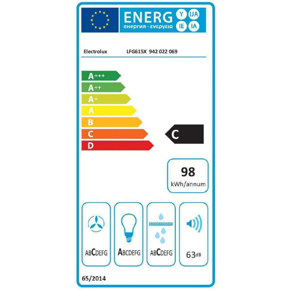 ELECTROLUX Groupe filtrant ELECTROLUX LFG 615 X -  46dB - 600m3/h