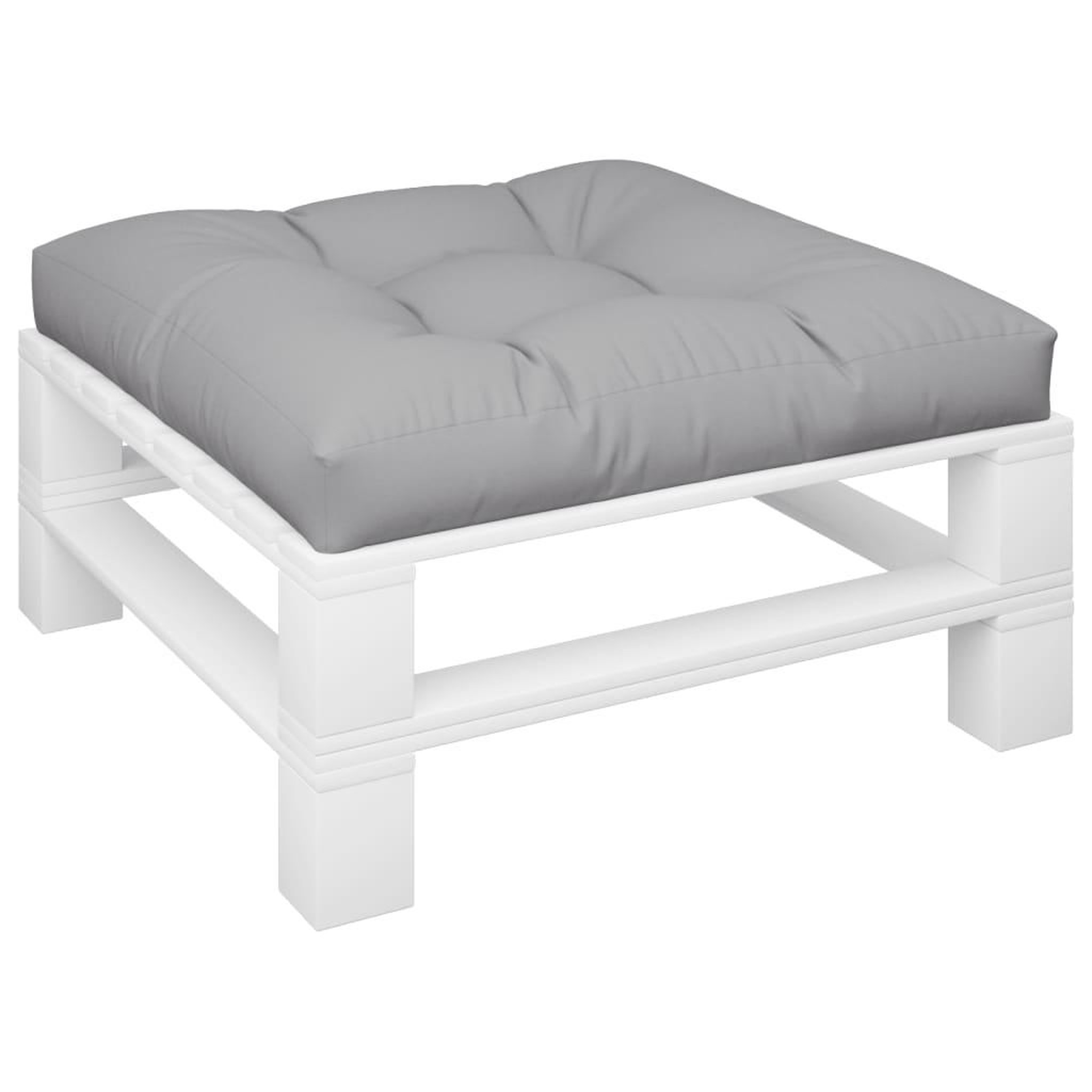 Voir la diapositive 3 : VIDAXL Coussin de palette gris 80x80x12 cm tissu