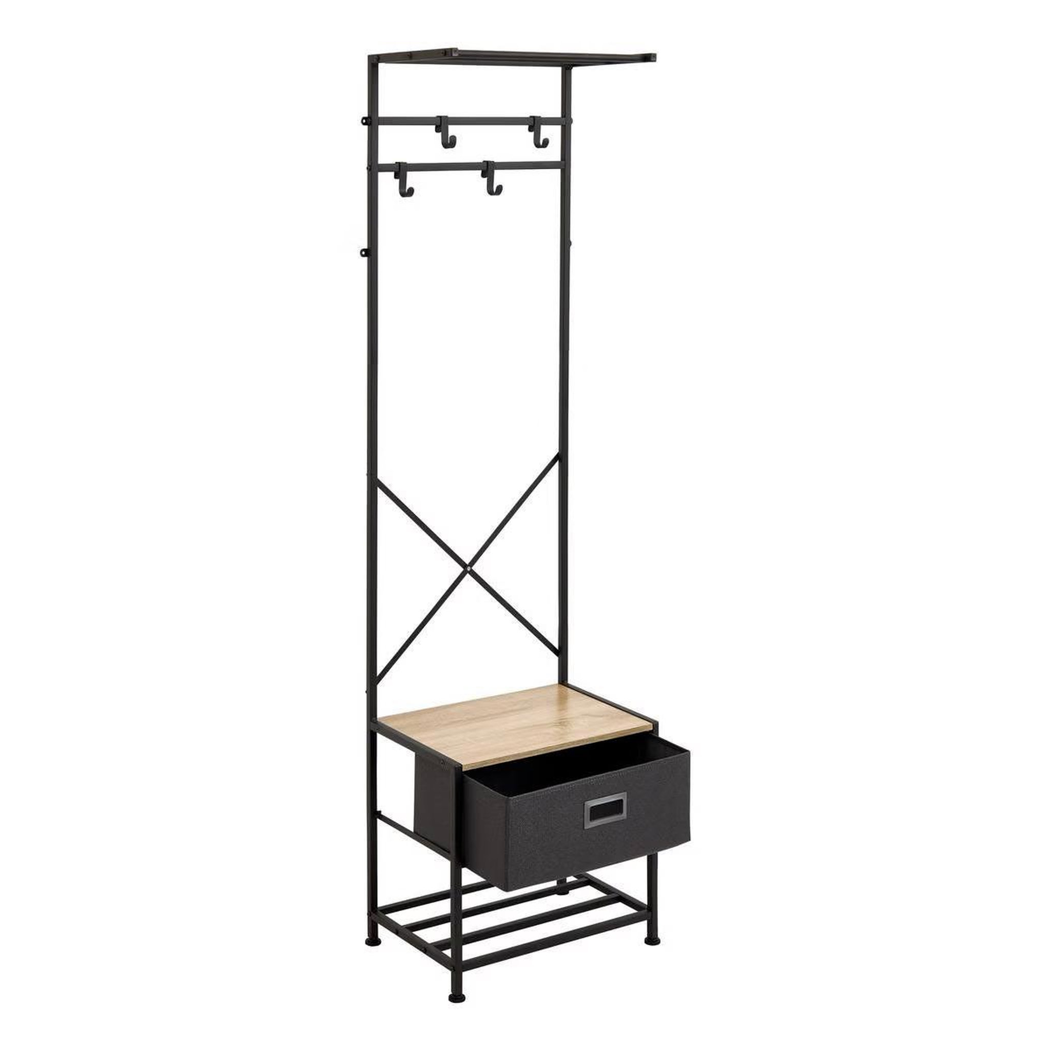 Voir la diapositive 2 : FIVE Vestiaire 4 tiges  tissa  160cm gris foncé
