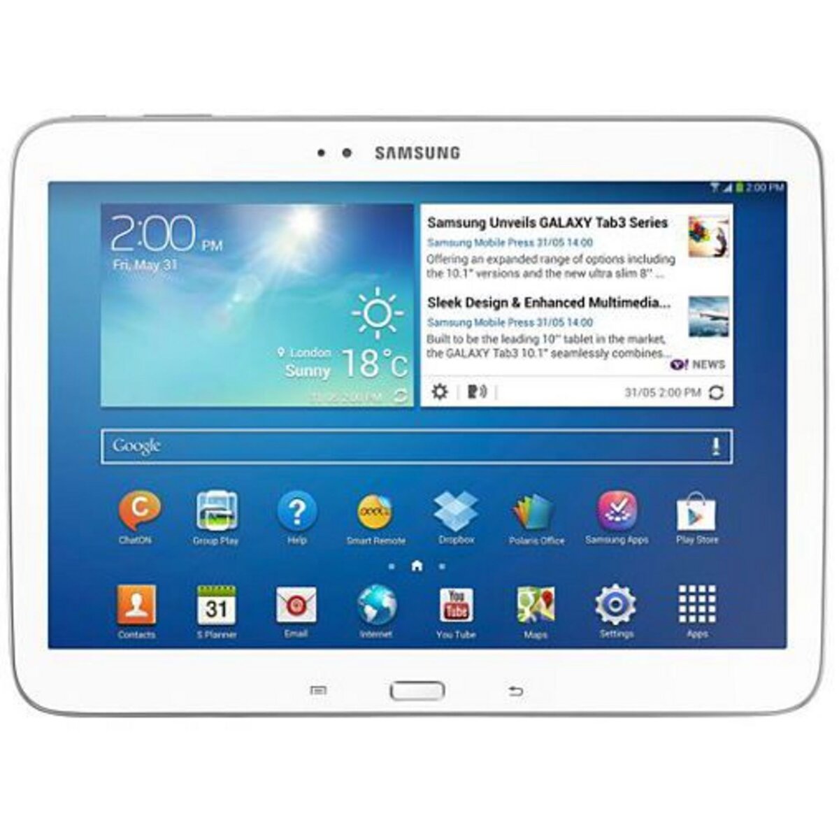 SAMSUNG Tablette tactile Galaxy Tab 4 10.1 pouces Blanc pas cher