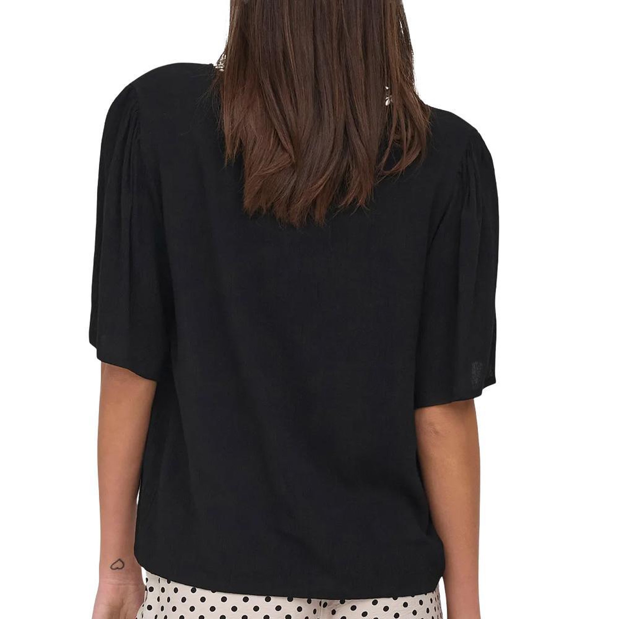 Voir la diapositive 2 : JACQUELINE DE YONG Blouse Noire Femme JDY Liva