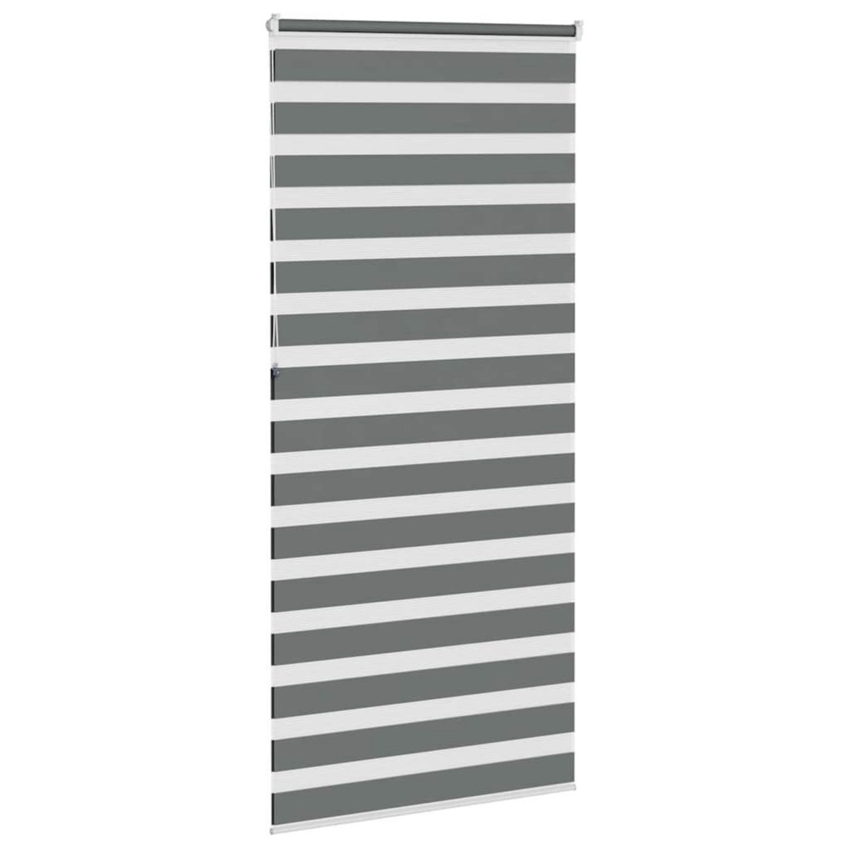 VIDAXL Store zebre gris fonce largeur du tissu 110,9 cm polyester