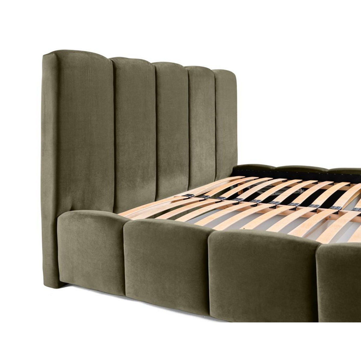 BEST MOBILIER Torreon - lit coffre - 180x200 - sommier inclus - en velours