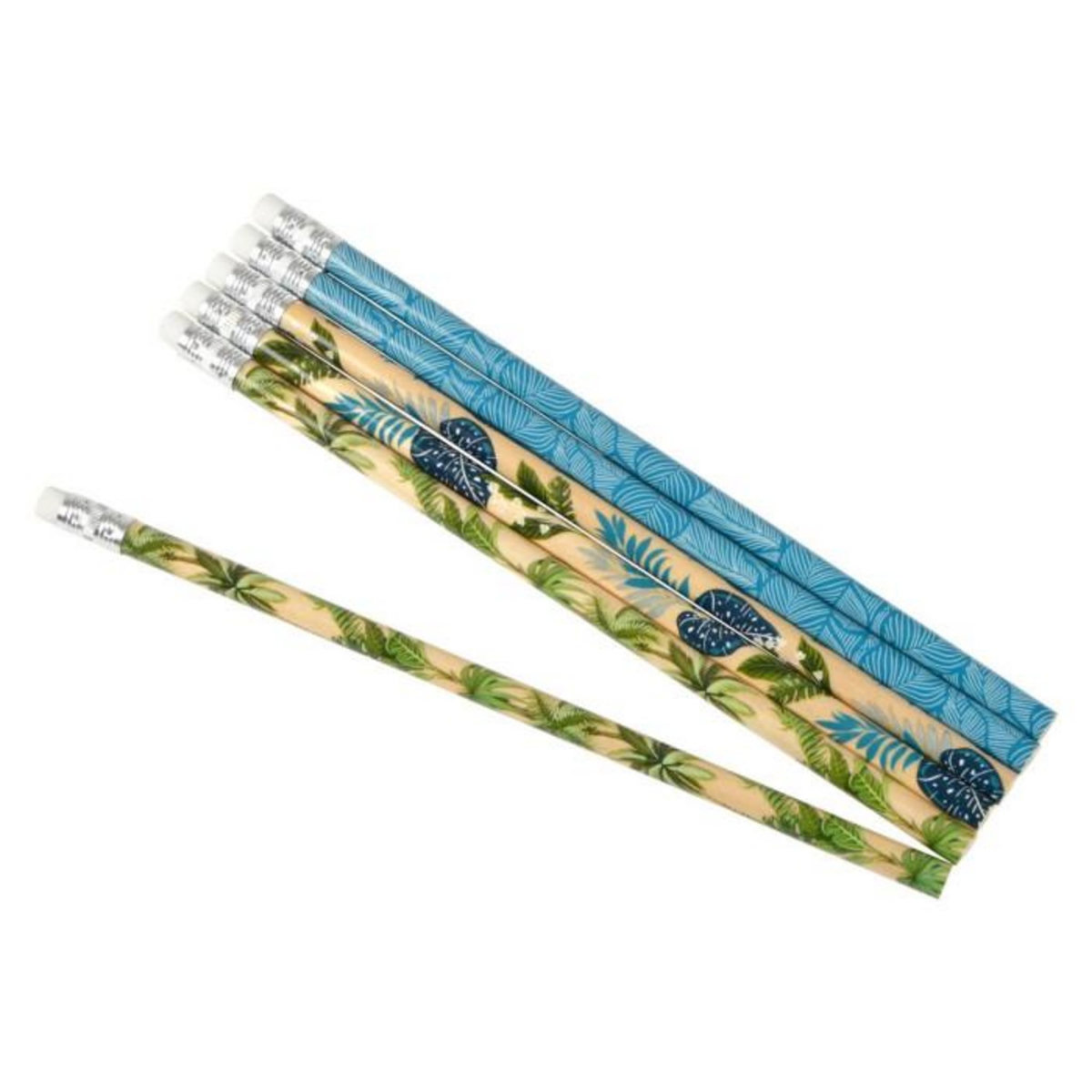 Paris Prix Lot de 6 Crayons à Papier  Jardin d'Eden  19cm Multicolore