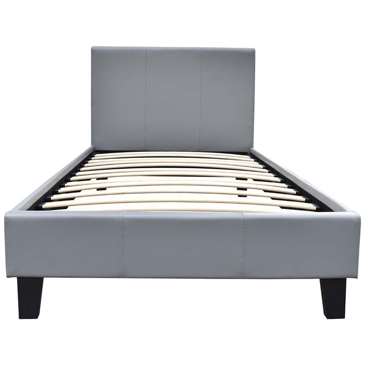 Habitat et Jardin Lit  Lina  - 90 x 190 cm - Gris clair