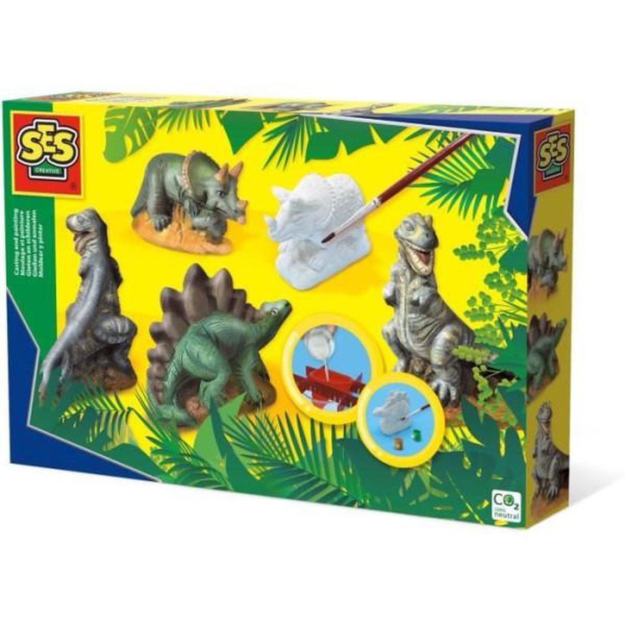 SES Creative Moulage et peinture - SES CREATIVE - Dinosaures - Musée de dinosaures