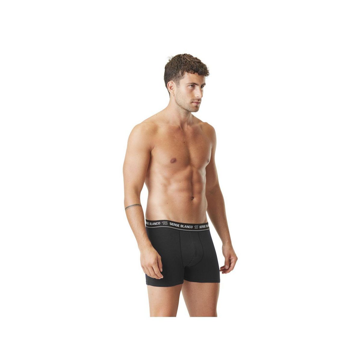 SERGE BLANCO Lot de 4 Boxers coton homme uni