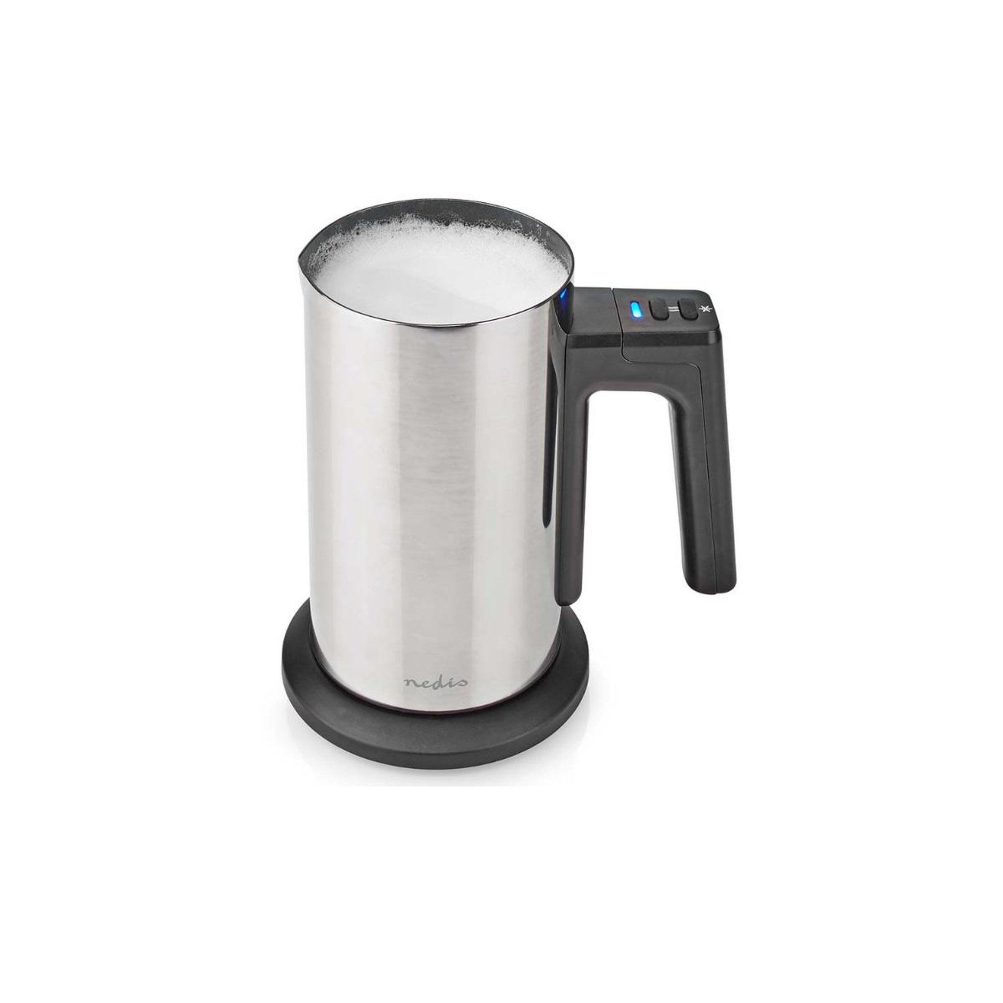 Voir la diapositive 3 : NEDIS Emulsionneur de lait 500w 0.15l argent - kamf300ess