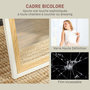 Voir la diapositive 4 : HOMCOM Miroir sur pied et mural design pleine longueur 37 x 157 cm cadre bicolore effet bois clair blanc