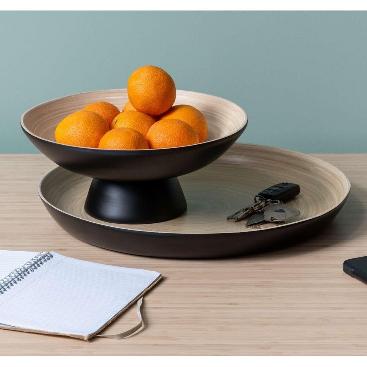 PRESENT TIME Corbeille à fruits en bambou