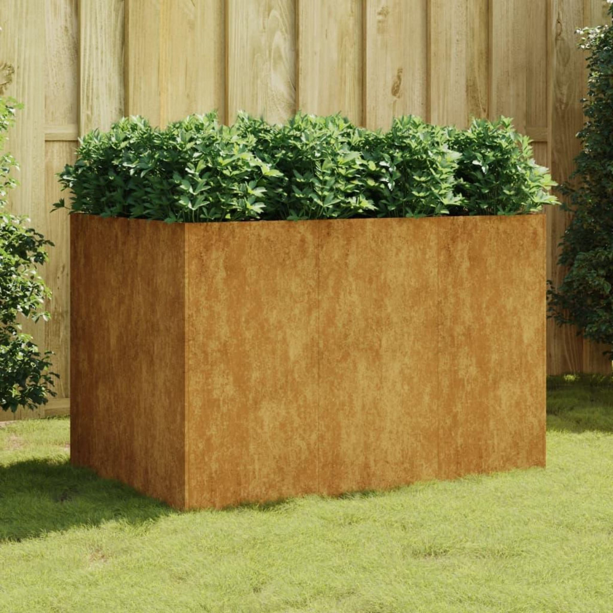 VIDAXL Lit sureleve de jardin 120x80x80 cm acier corten