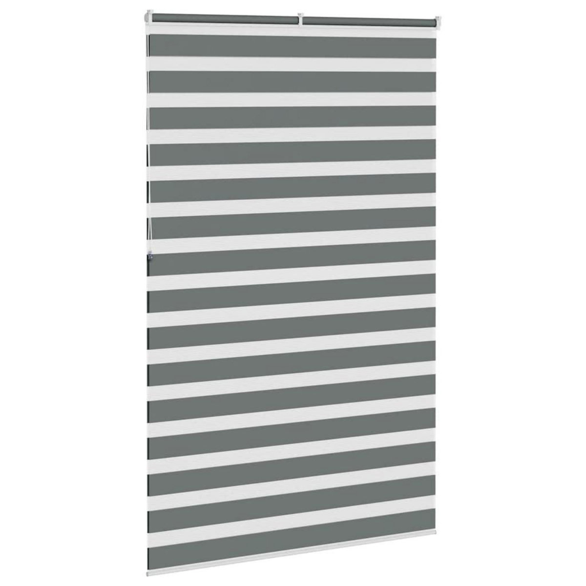VIDAXL Store zebre gris fonce largeur du tissu 135,9 cm polyester