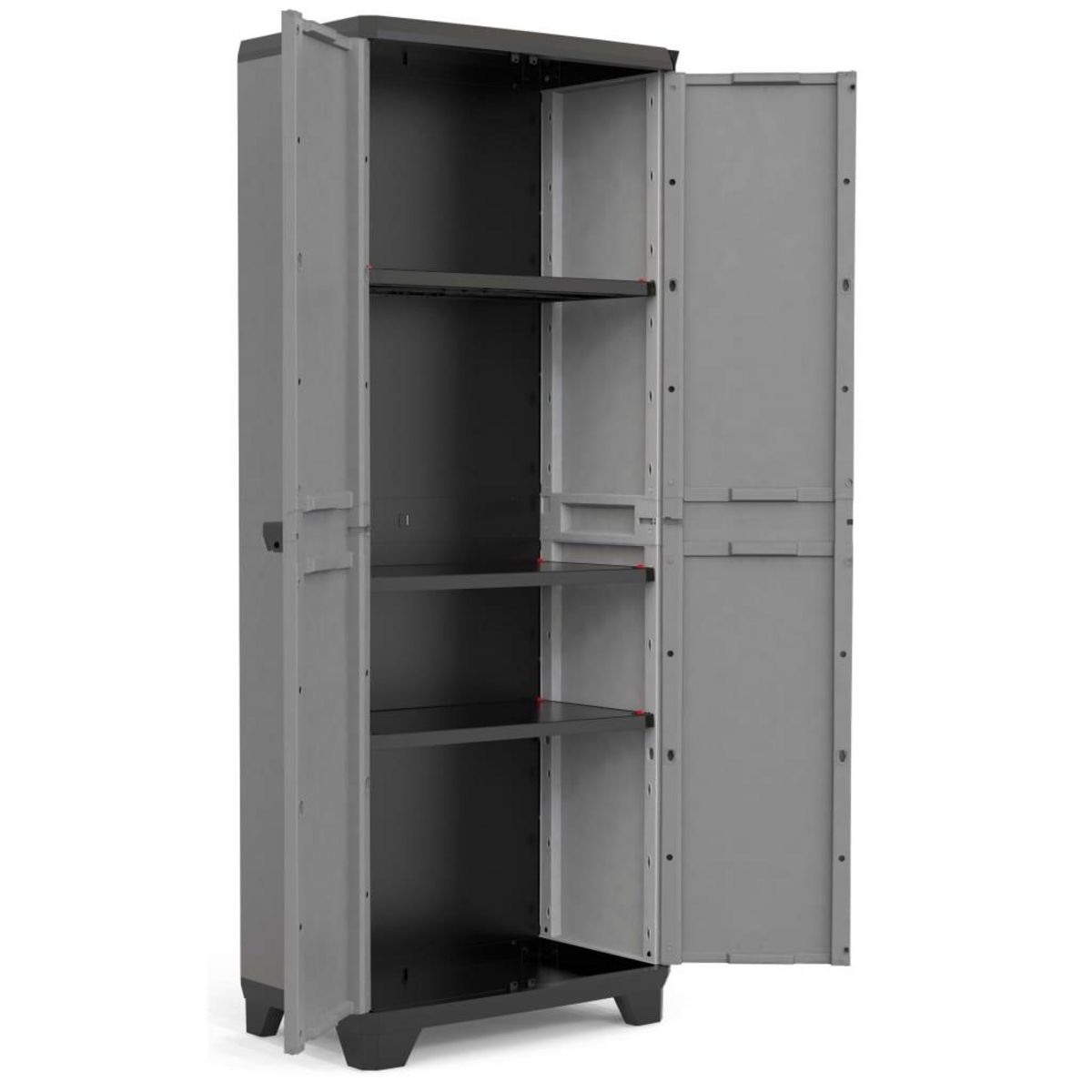 Keter Keter Armoire de rangement avec etageres Stilo Gris et noir 173 cm