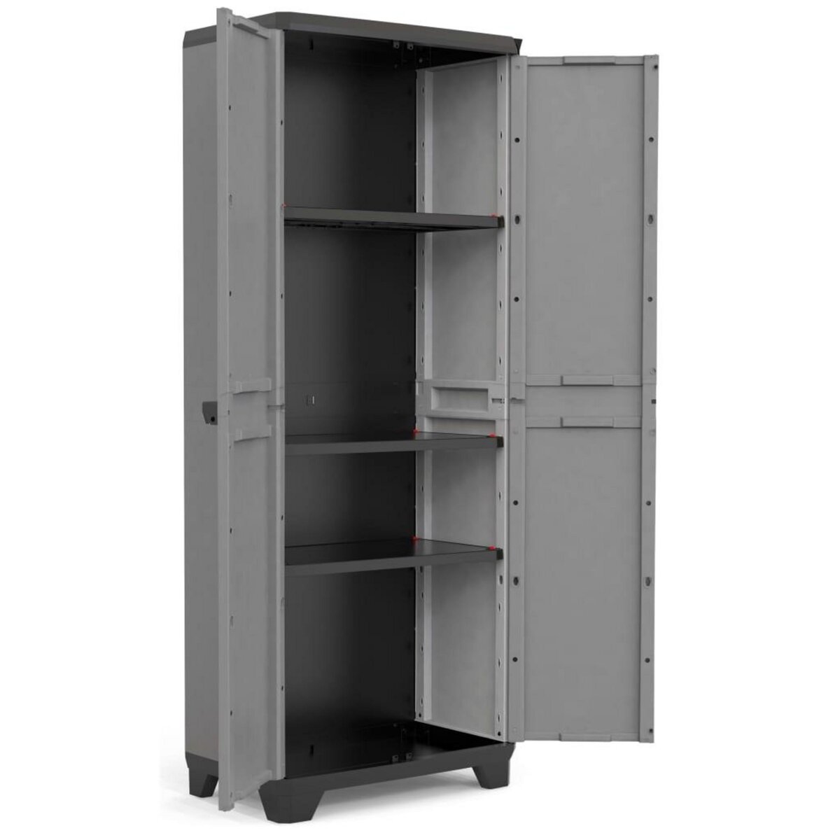 Keter Keter Armoire de rangement avec etageres Stilo Gris et noir 173 cm