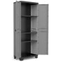 Voir la diapositive 2 : Keter Keter Armoire de rangement avec etageres Stilo Gris et noir 173 cm