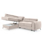 Voir la diapositive 3 : BEST MOBILIER Talisay - canapé d'angle gauche - 5 places - convertible avec coffre - en velours