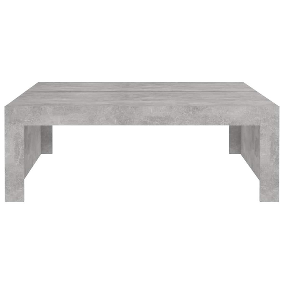 VIDAXL Table basse gris beton 100x100x35 cm bois d'ingenierie