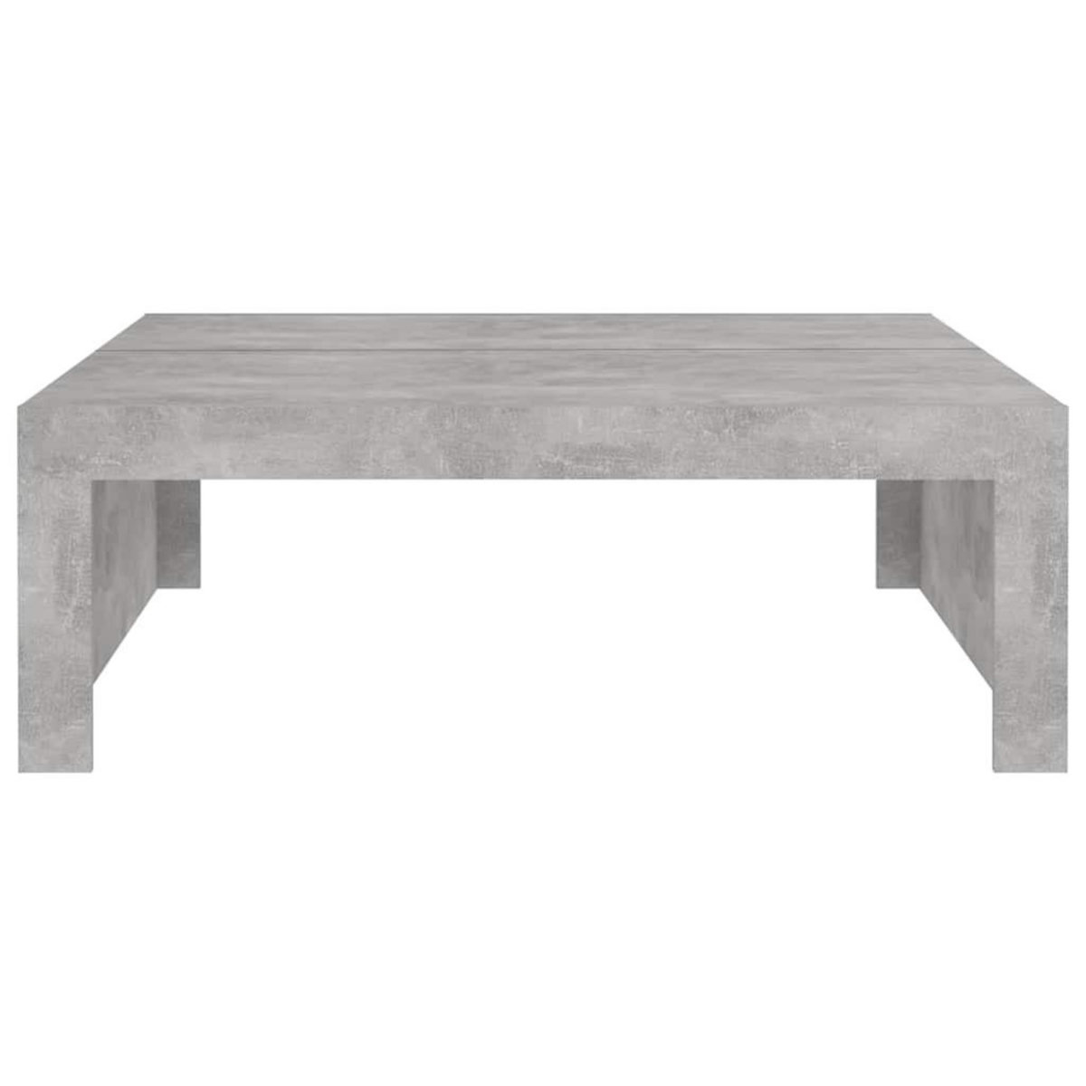 VIDAXL Table basse gris beton 100x100x35 cm bois d'ingenierie