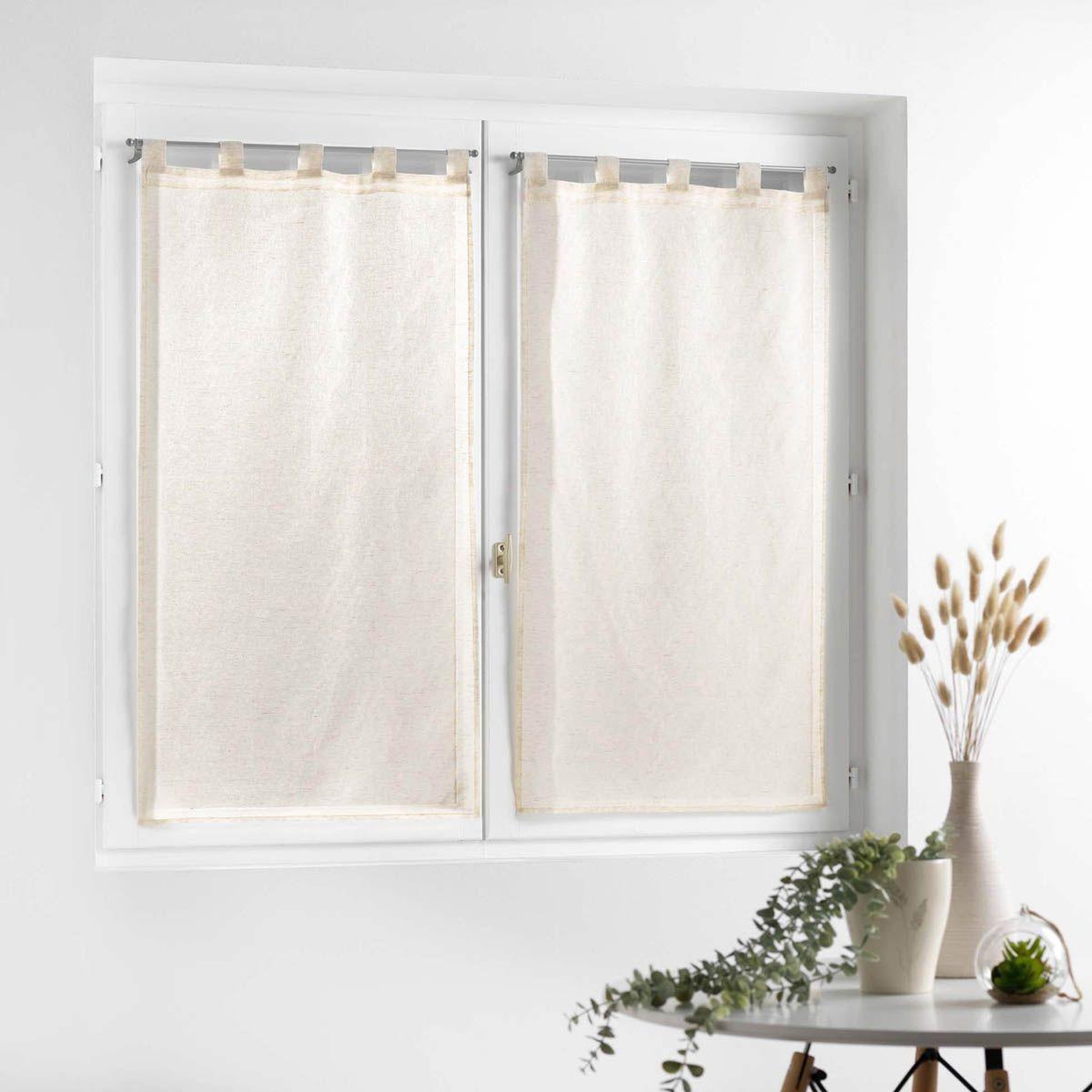 Voir la diapositive 3 : Douceur d'Intérieur Paire de voilages  norine  60x120cm naturel