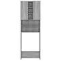VIDAXL Meuble pour machine a laver Sonoma gris 64x25,5x190 cm