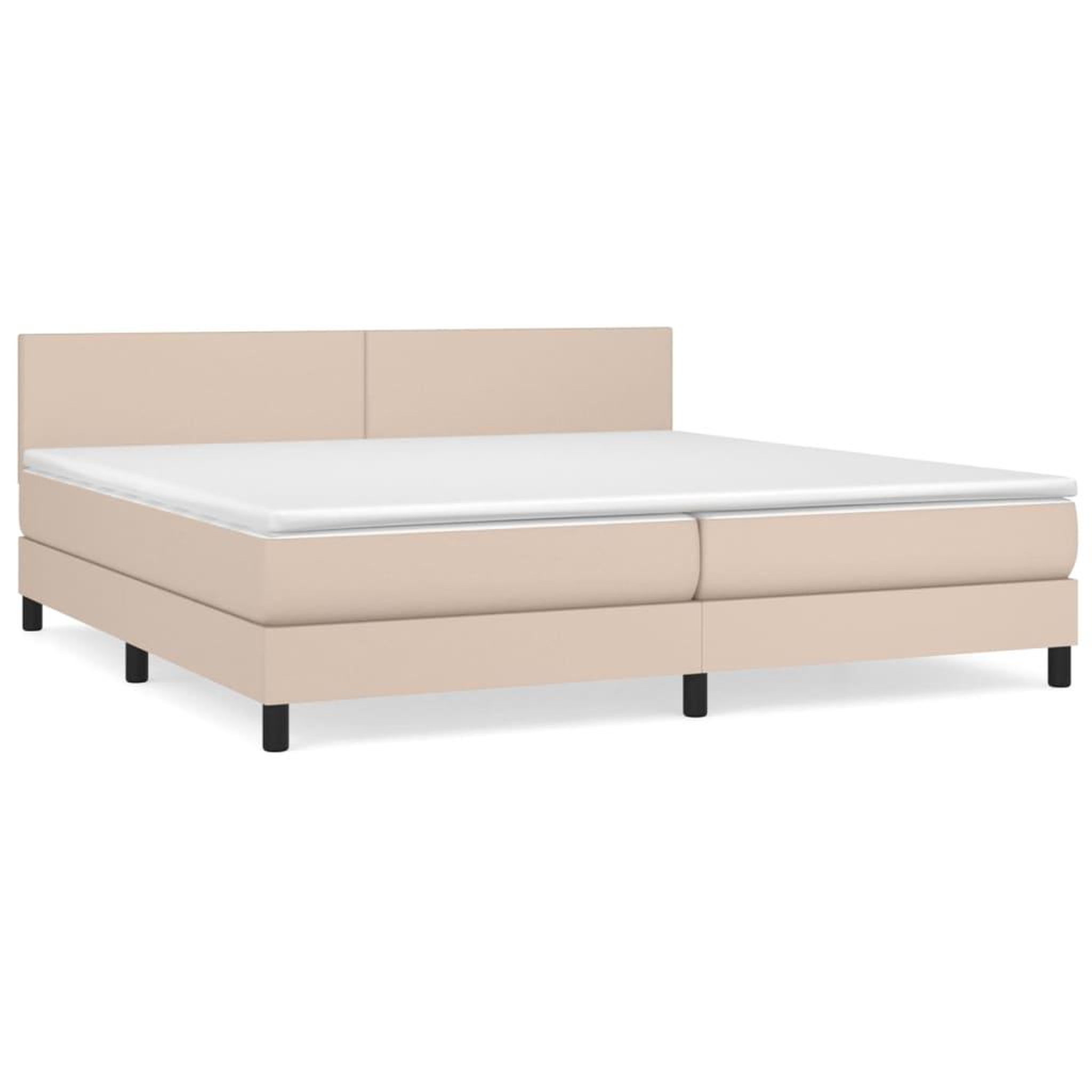 Voir la diapositive 2 : VIDAXL Sommier a lattes de lit avec matelas Cappuccino 200x200 cm