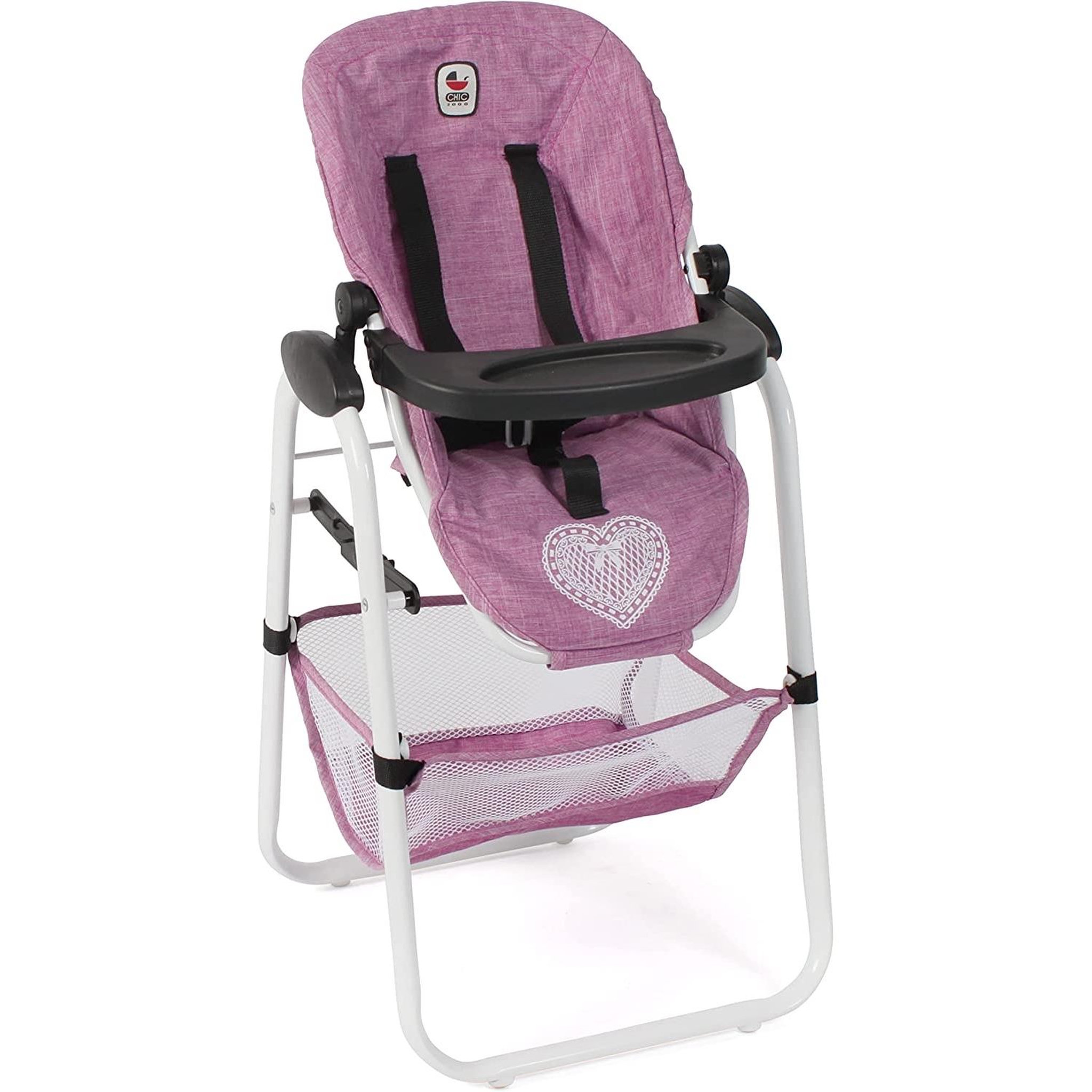BAYER CHIC 2000 Chaise haute pour poupées jean rose