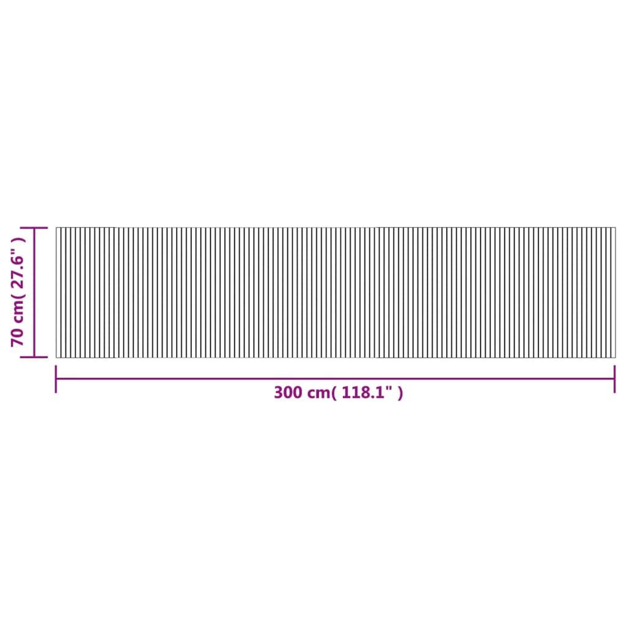 Voir la diapositive 6 : VIDAXL Tapis rectangulaire marron fonce 70x300 cm bambou