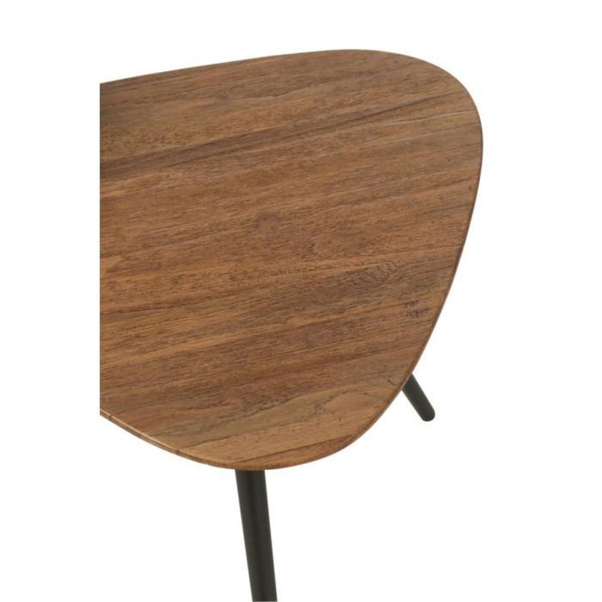 Paris Prix Lot de 2 Tables d'Appoint Triangles  Teck  50cm Naturel