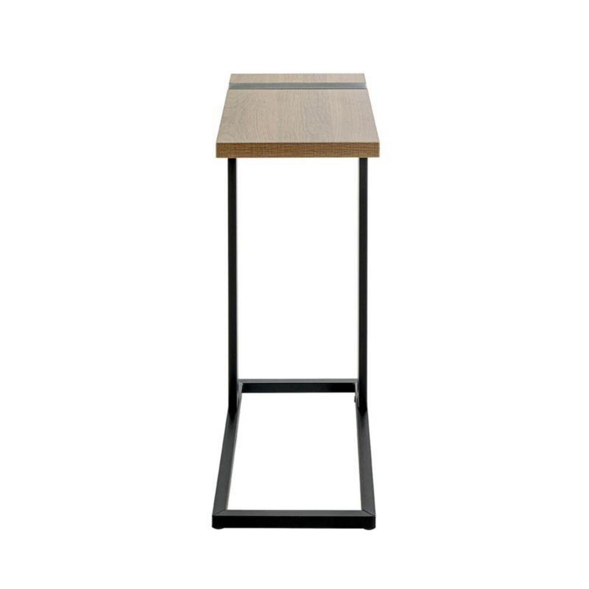 Paris Prix Table d'Appoint  Miranda  64cm Chêne Foncé & Noir