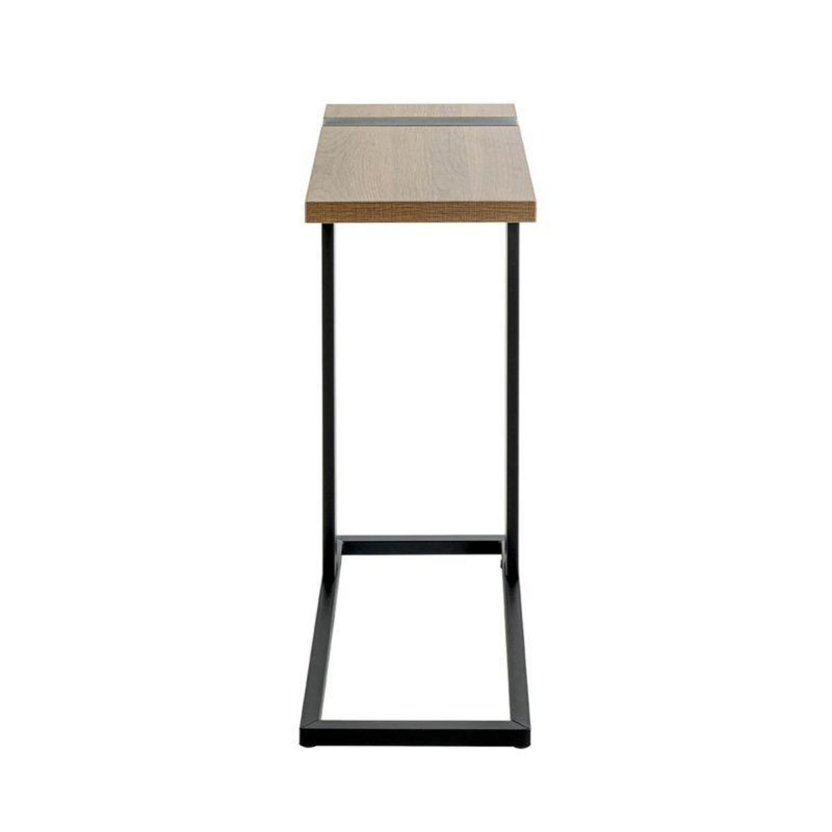 Paris Prix Table d'Appoint  Miranda  64cm Chêne Foncé & Noir