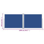 Voir la diapositive 6 : VIDAXL Auvent lateral retractable Bleu 140 x 1000 cm