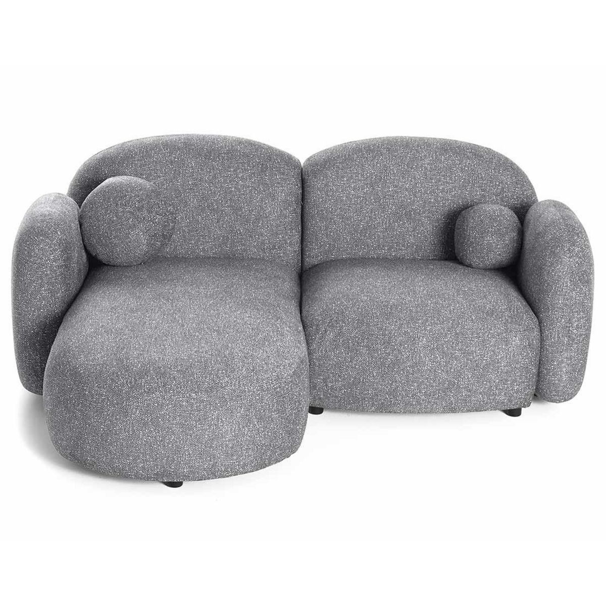 LISA DESIGN Velris - canapé d'angle gauche 3 places en tissu moucheté