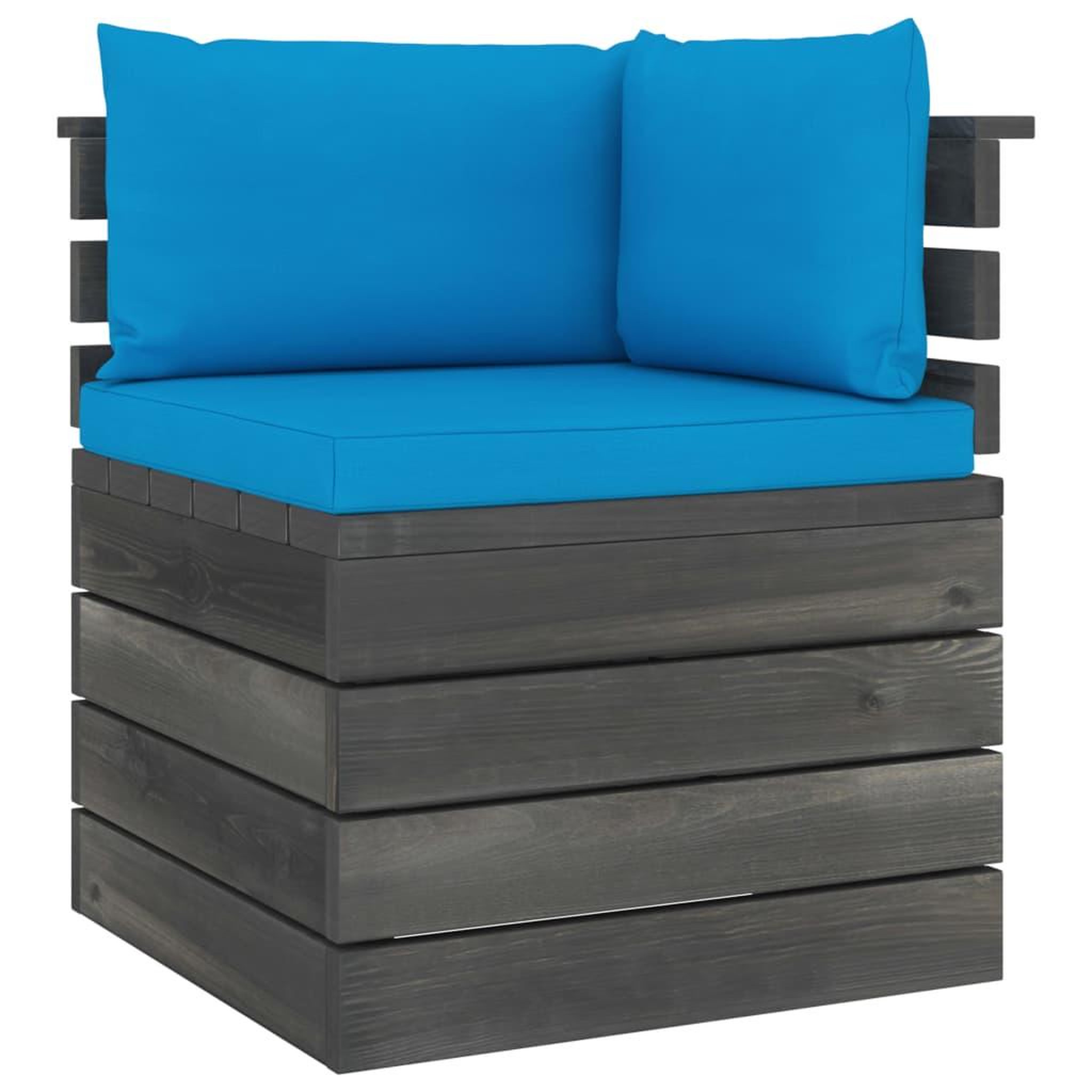 Voir la diapositive 4 : VIDAXL Salon palette de jardin 5 pcs avec coussins Bois de pin massif