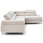 Voir la diapositive 3 : LISA DESIGN Zaria - canapé d'angle droit 5 places convertible avec coffre et têtières en velours côtelé grosses côtes