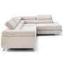 Voir la diapositive 3 : LISA DESIGN Zaria - canapé d'angle droit 5 places convertible avec coffre et têtières en velours côtelé grosses côtes