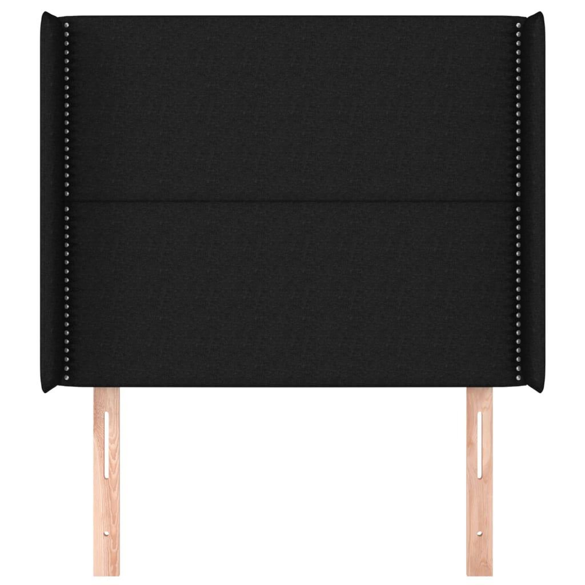 Voir la diapositive 3 : VIDAXL Tete de lit avec oreilles Noir 103x16x118/128 cm Tissu