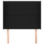 Voir la diapositive 3 : VIDAXL Tete de lit avec oreilles Noir 103x16x118/128 cm Tissu