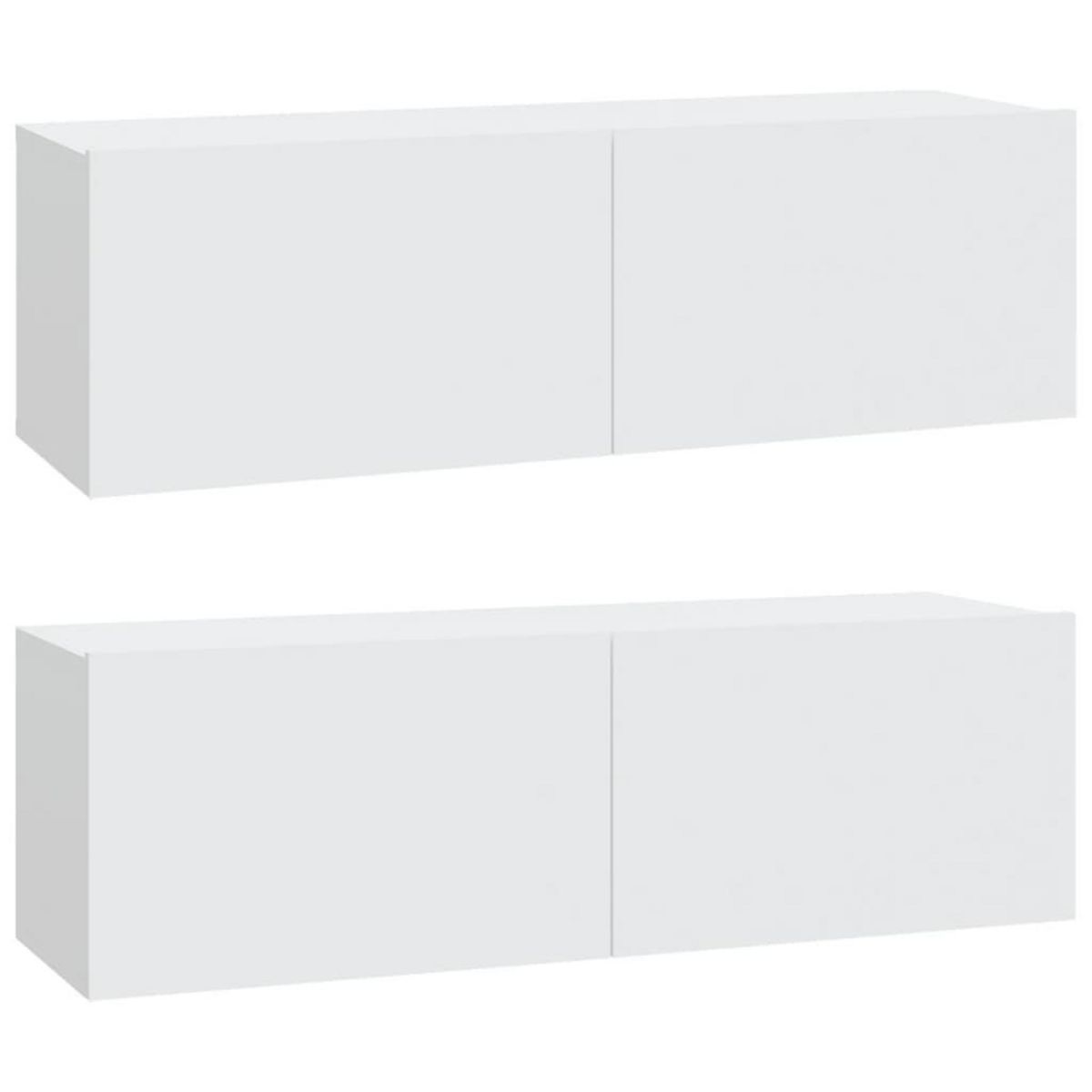 VIDAXL Meubles TV muraux 2 pcs blanc 100x30x30 cm bois d'ingenierie