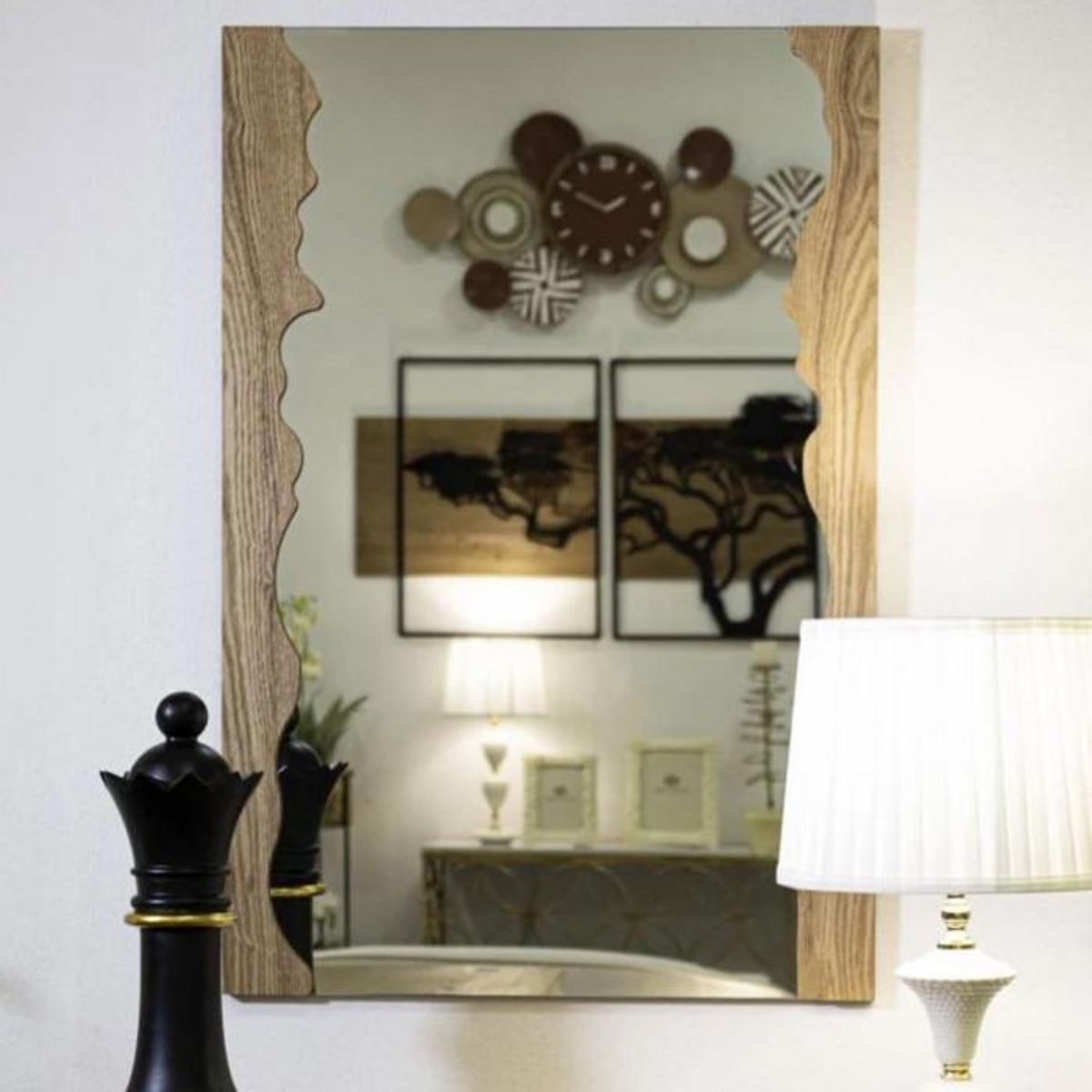 Paris Prix Miroir Mural Déco  Shape  90cm Naturel