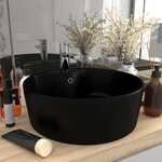 VIDAXL Lavabo de luxe avec trop-plein Noir mat 36x13 cm Ceramique