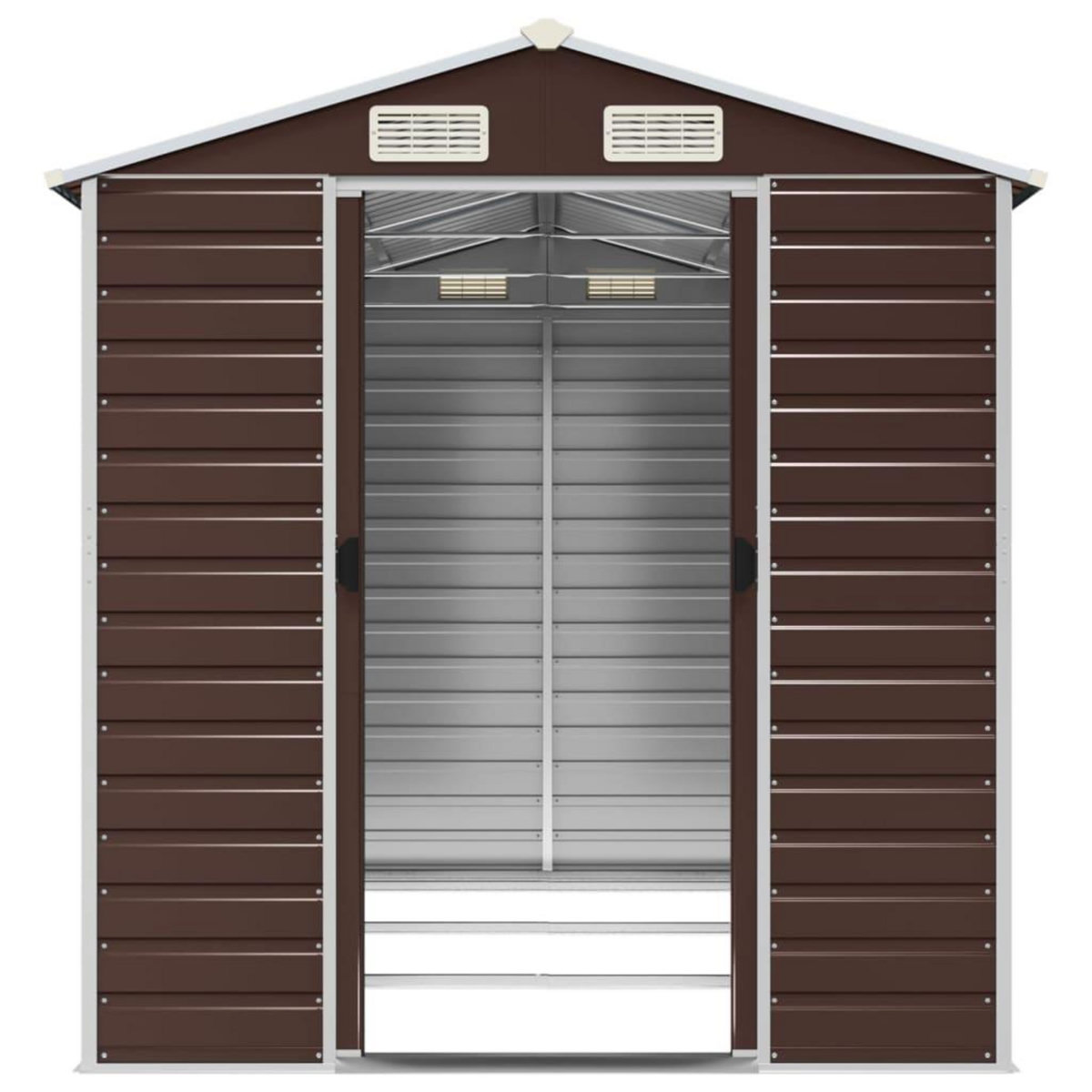 VIDAXL Abri de jardin marron 191x300x198 cm acier galvanise