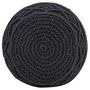 Voir la diapositive 3 : VIDAXL Pouf fait a la main en macrame Anthracite 45x30 cm Coton